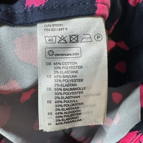 Peg Trousers in Navy and Pink Scatter Print Size 2 - Picture 5 of 8